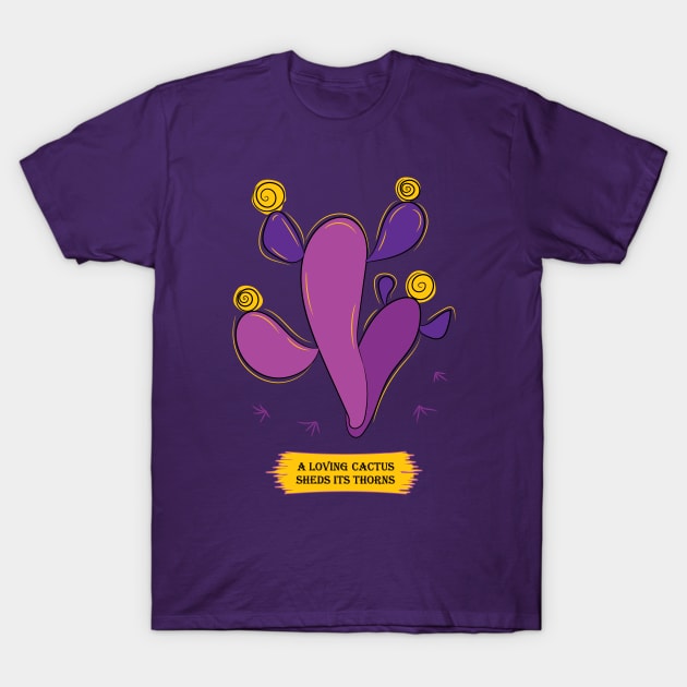 Violet bald cactus T-Shirt by Gerchek